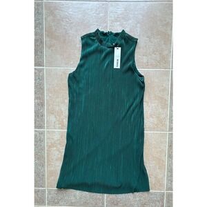 BB Dakota lined  ruffle Green Midi Dress Size S New !